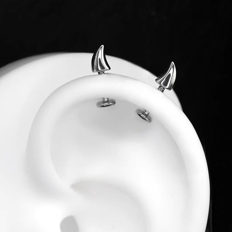 Men Accessories Sale - Sıcak Fırsat Sevimli Şeytan Boynuzu Piercing