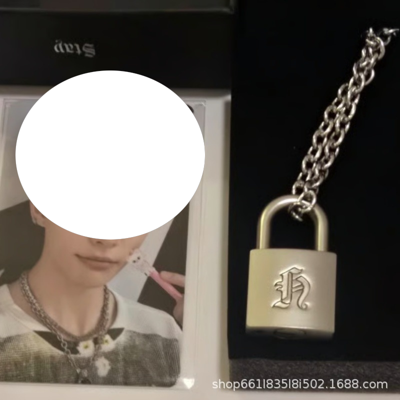 Men Accessories Necklace - Ashionable Yaratıcı Metal Kilit Kolye Huang