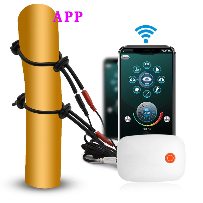 Men Accessories App - Elektrik Çarpması Halka Penis Telefon APP