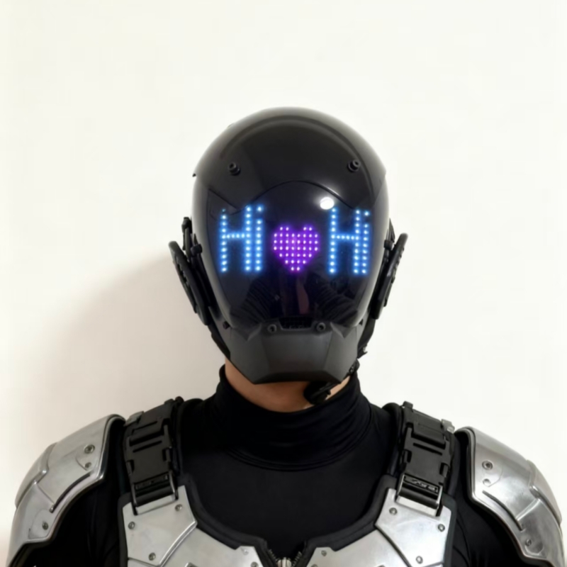 Men Accessories App - Erkekler için Punk Maske Cosplay, Bluetooth