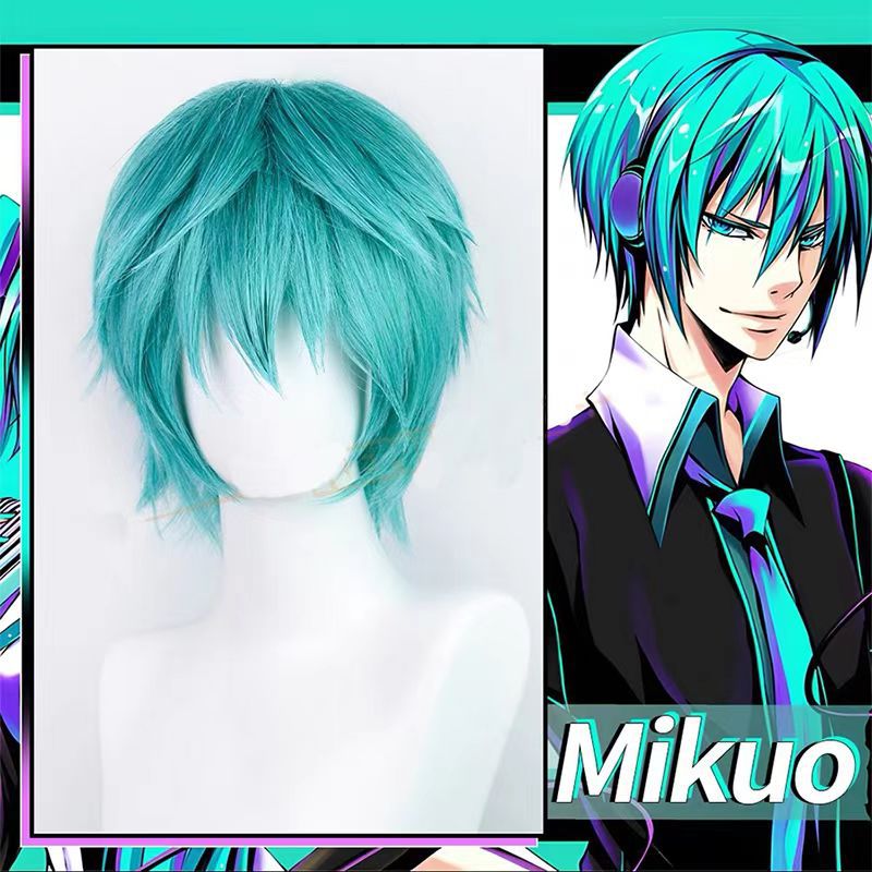 Men'S Accessories Designer - Mikuo Cosplay Peruk Anime Miku Mavi