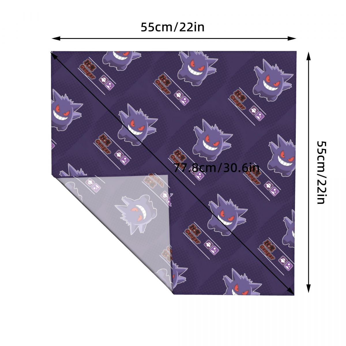 55CM Pokemon Gengar Bandanası  - Men Accessories For Neck incelemesi ve fiyatı