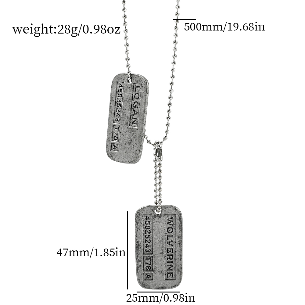 X-Men Wolverine Askeri Kart Ko - Men Accessories Necklace incelemesi ve fiyatı