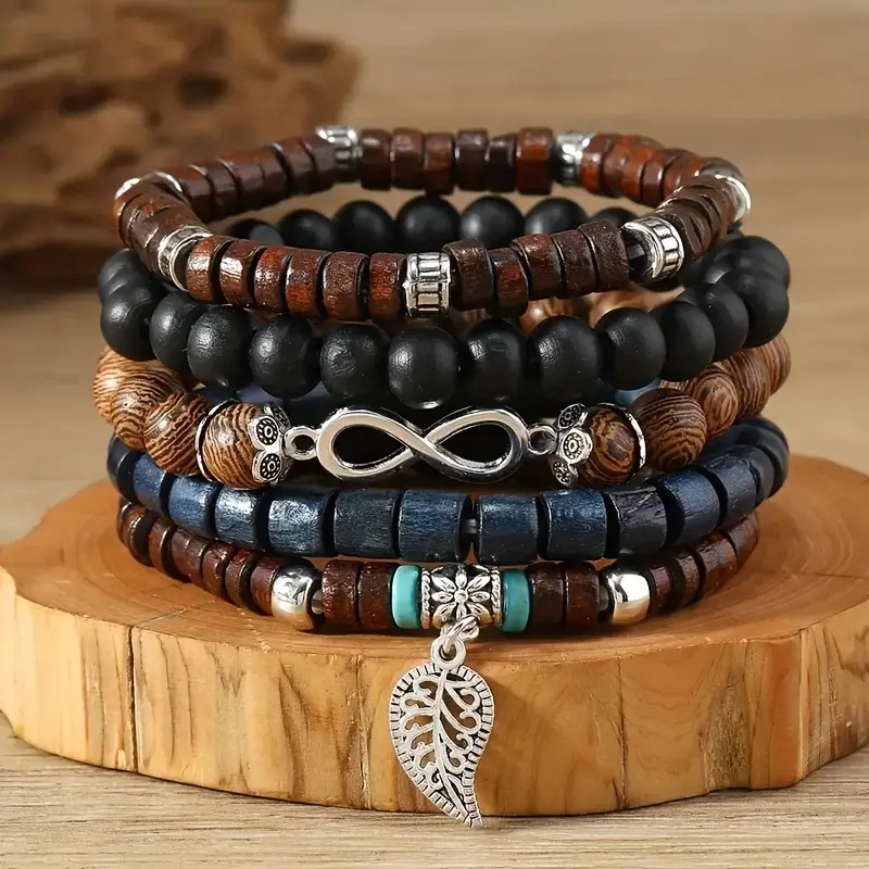 41 adet doğal ahşap elastik bo - Bracelet Beaded Men incelemesi ve fiyatı
