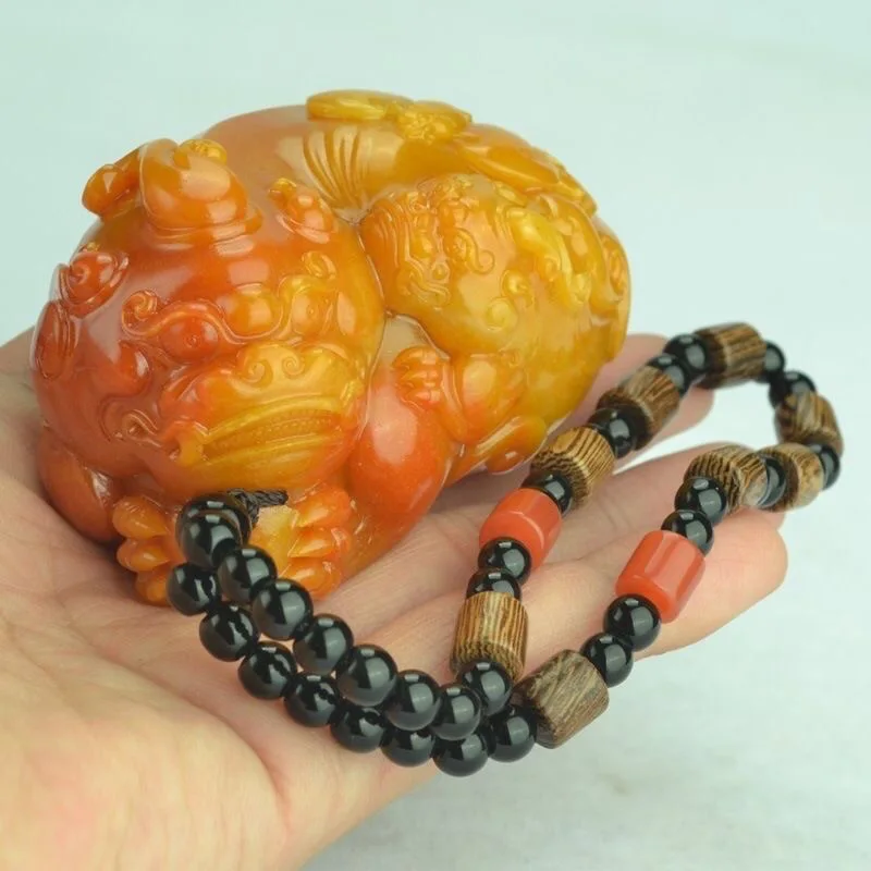Doğal Huang Longyu Pixiu kolye - Men Accessories For Hand incelemesi ve fiyatı