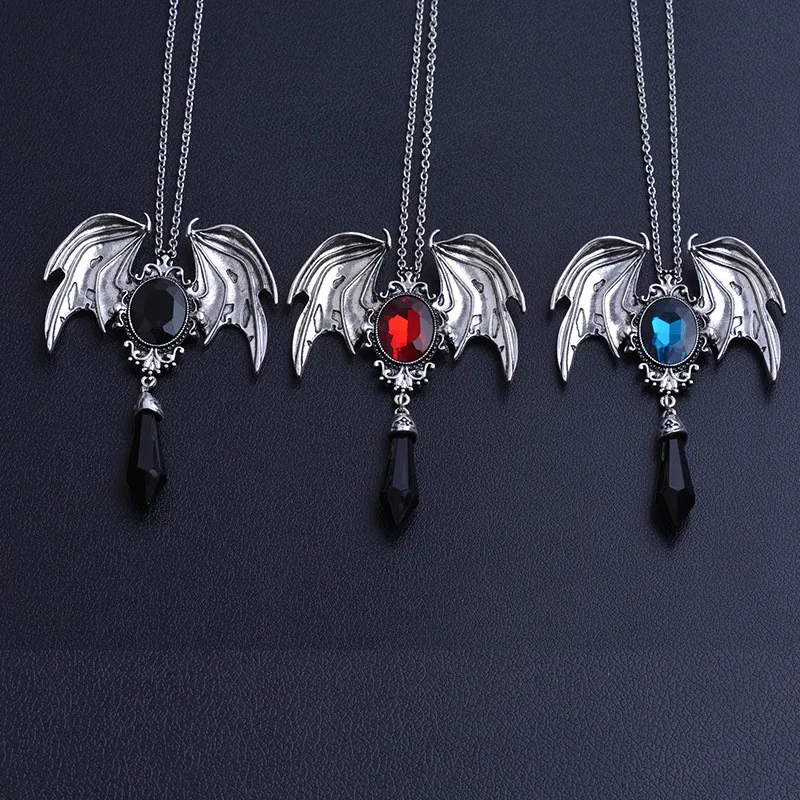 Yarasa kolye kadın erkek gotik - Men'S Accessories Jewelry Sale incelemesi ve fiyatı