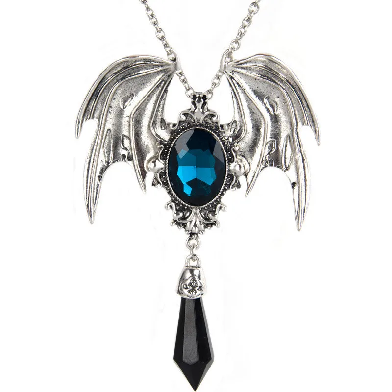 Yarasa kolye kadın erkek gotik - Men'S Accessories Jewelry Sale incelemesi ve fiyatı